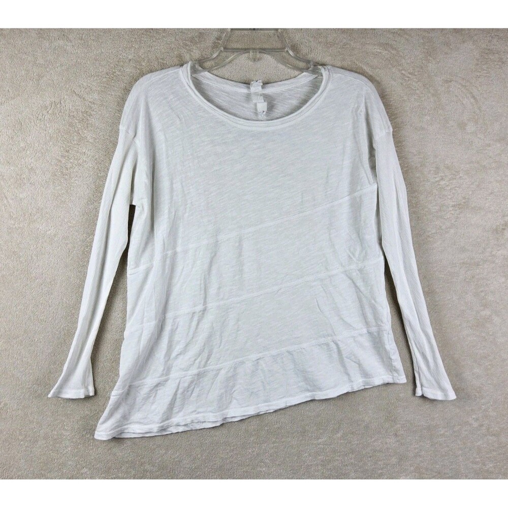 Amandi Anthropologie Women's Long Sleeve Asymmetrical Top White Size XS